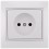  Розетка б/з біла Lezard Mira ( 701-0202-121В )