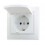  Розетка з/з з кришкою біла Lezard Mira ( 701-0202-123В )
