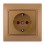 Розетка з захистом від дітей світло-коричневий перламутр Lezard Mira ( 701-3131-124В )