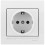  Розетка з/з біла Lezard Deriy ( 702-0202-122 )