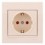  Розетка з захистом від дітей кремова Lezard Deriy ( 702-0303-124 )