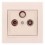  Розетка ТВ-Радіо-Супутник проходнаякремовая Lezard Deriy ( 702-0303-134 )