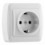  Розетка з/з біла Lezard Demet ( 711-0200-122 )
