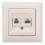  Розетка комп'ютерна + телефон (cat5+cat3) крем Visage Gunsan VS 28 12 132