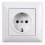  Розетка з заземленням біла Moderna Gunsan MD 29 11 115