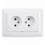  Розетка подвійна біла Moderna Gunsan MD 29 11 149