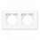  Рамка подвійна горизонтальна біла Moderna Gunsan MD 29 11 141