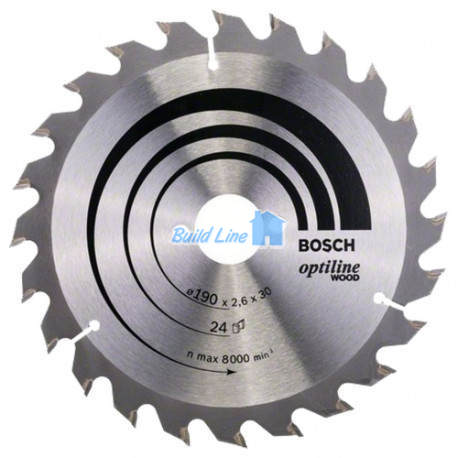 Пильный диск 190 x 30 мм 24 зубъев , Bosch 2608640615