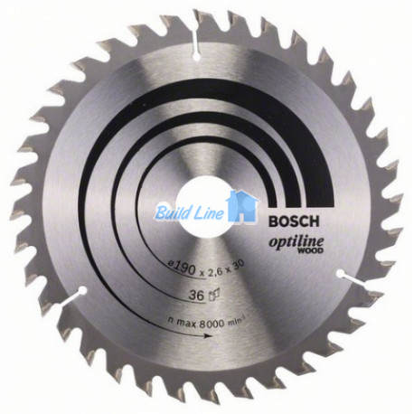 Пильный диск 190 x 30 мм 36 зубъев , Bosch 2608640616