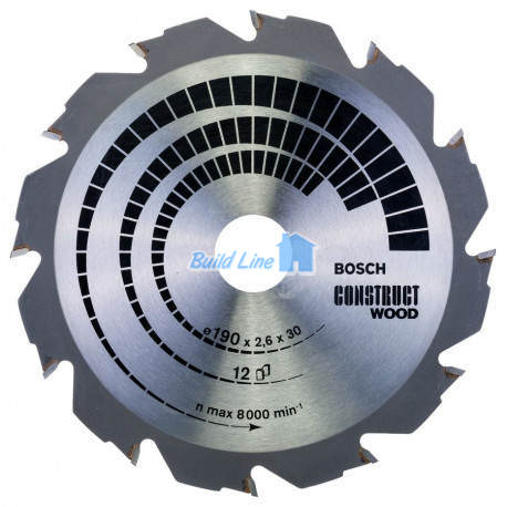 Пильный диск 190 x 30 мм 12 зубъев , Bosch 2608640633