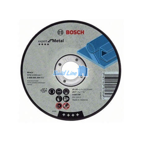 Круг абразивный отрезной 125x2.5, 2608600394, Bosch