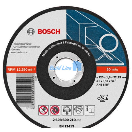 Круг отрезной 125 х 1.6 мм Bosch , 2608600219