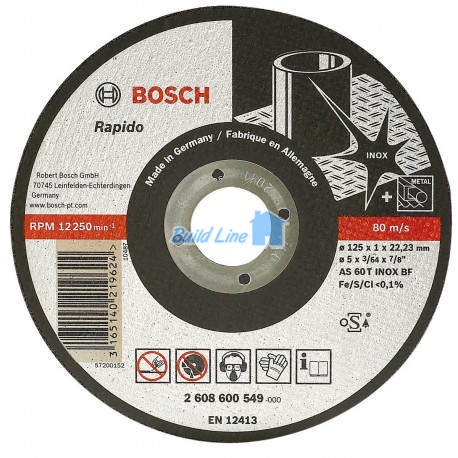 Круг отрезной 125 х 1 мм Bosch , 2608600549
