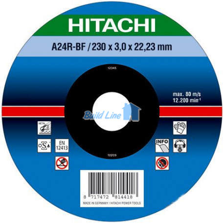 Круг отрезной Hitachi 230 x 3 x 22,2 мм по металлу ( 752515 )