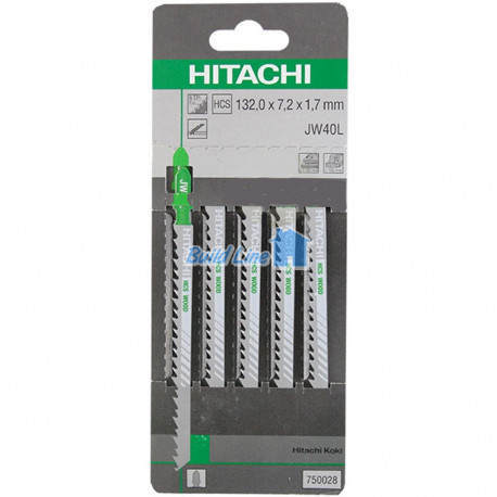 Пилки для лобзика Hitachi JW40L 5 шт. дерево ( 750028 )