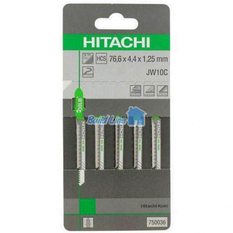 Пилки для лобзика Hitachi JW10C 5 шт. дерево ( 750036 )