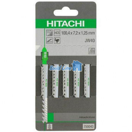 Пилки для лобзика Hitachi JW40 5 шт. дерево ( 750043 )