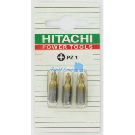 Бита Hitachi PZ1х25 мм Titan 1/4" С 6,3 упаковка 3шт (752280)