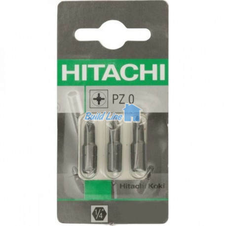 Біта Hitachi PZ2х25 мм Titan 1/4"" З 6,3 упаковка 3шт (752281)"