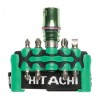 Биты Hitachi в наборе 9 шт PH1,PH2, PH3, PZ2, PZ3, 5,5, 6,5, магн. держатель бит (750481)