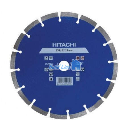  Диск алмазний Hitachi 230х22,2х10 бетон laser сегмент (752855)