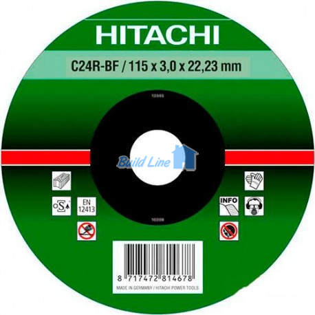  Круг відрізний Hitachi 115 x 3 x 22,2 мм по каменю/цеглі ( 752531 )