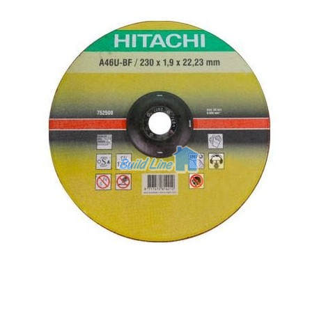  Круг відрізний Hitachi 230 x 1,9 x 22,2 мм з нержавіючої сталі ( 752508 )